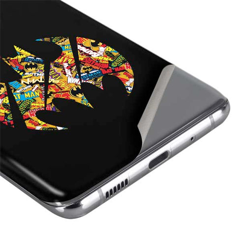 DC Comics Batman Silhouette Logo Vintage Pattern Galaxy S20 Ultra 5G Skin